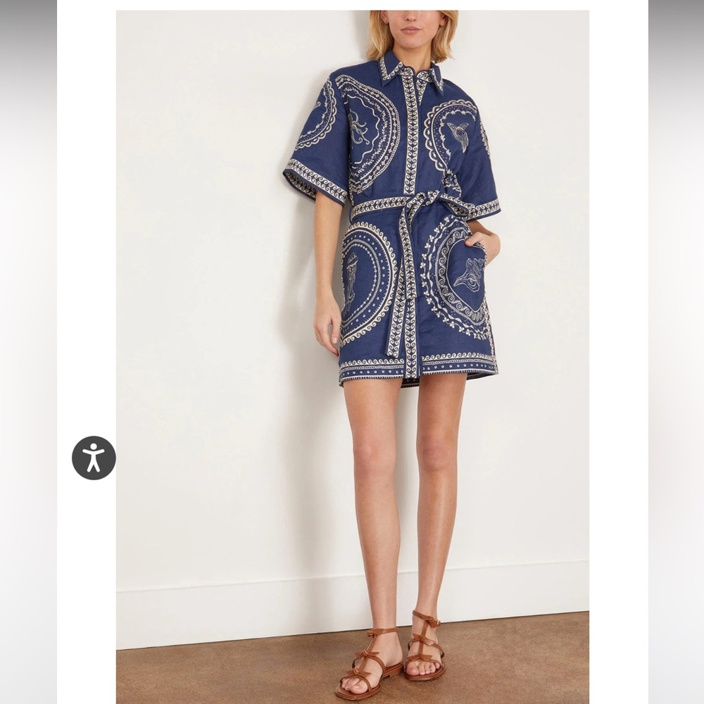 Alemais Oceane Mini Dress US 4 - Picture 2 of 4